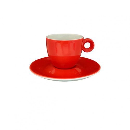 Rondo Espresso 8 cl. SET, außen einfarbig rot und innen weiß